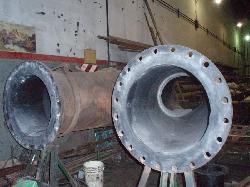 Revestimientos en cer�mica y caucho para cerealeras y aceiteras Productos de goma